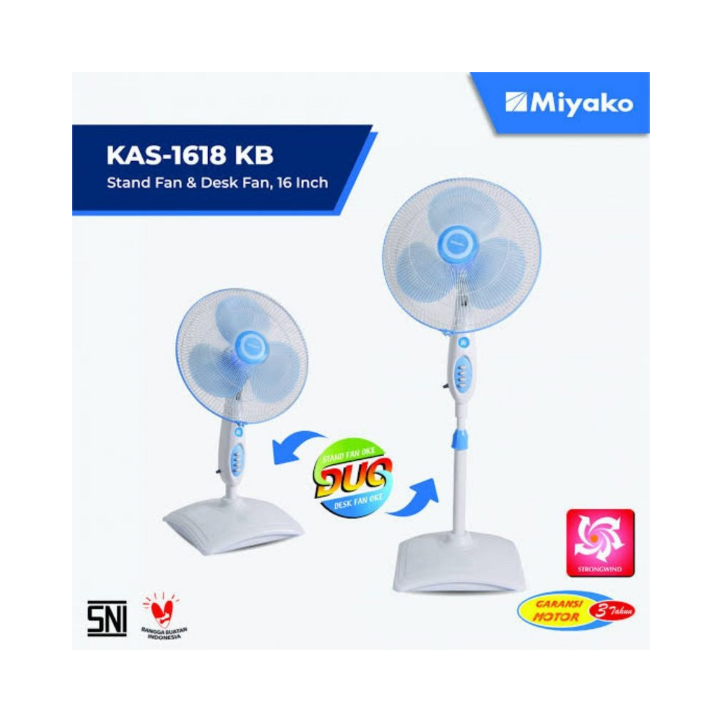 STANDFAN MIYAKO 1618KB PL (JARING PVC)