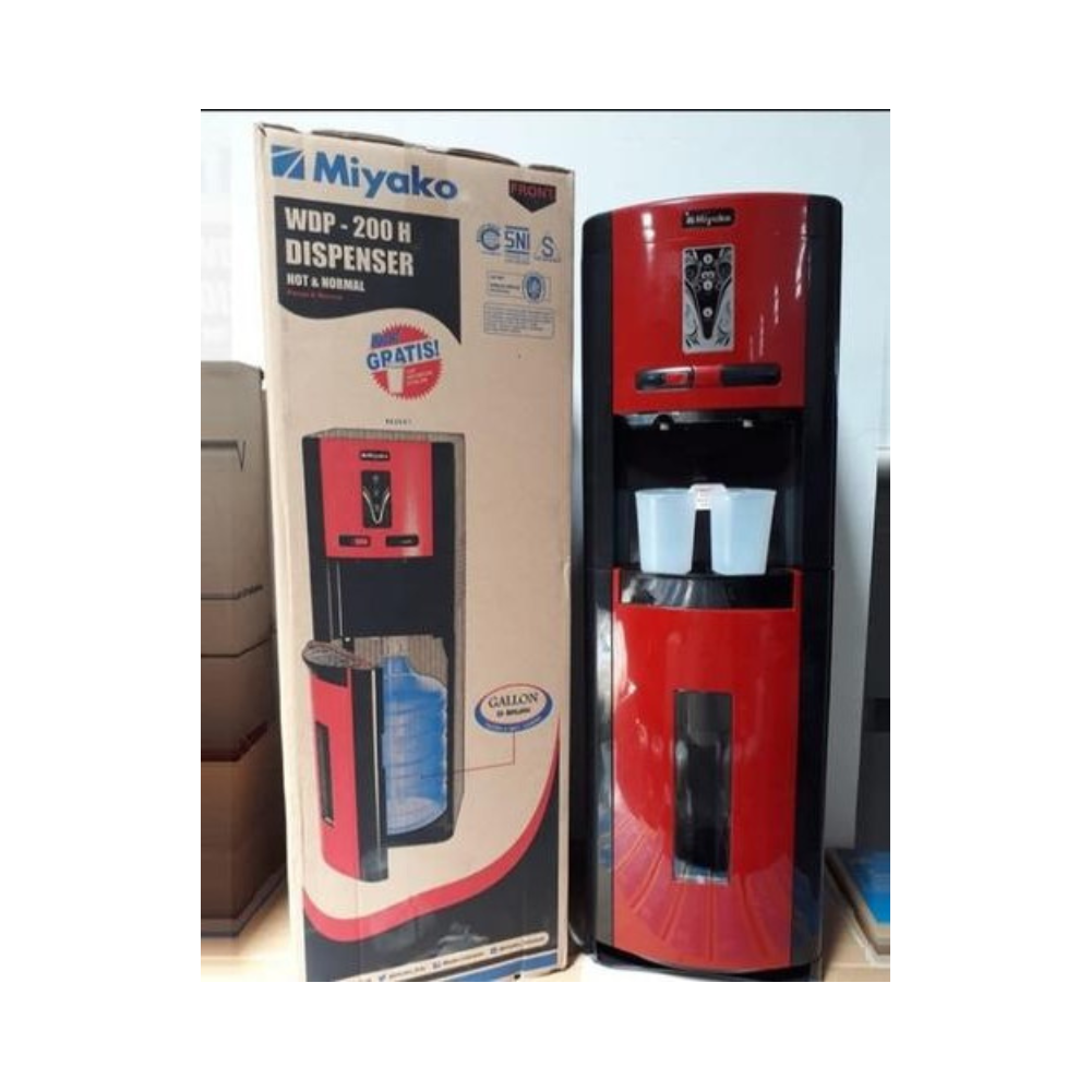 DISPENSER MIYAKO TINGGI WDP200 (HOT NORMAL/GALON BAWAH)