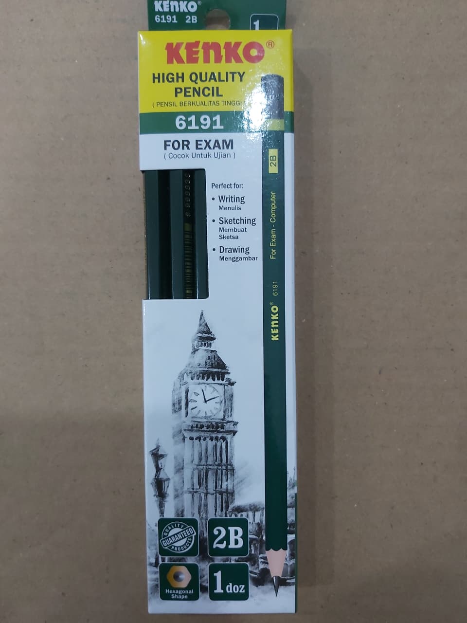 Kenko Pensil 2B 6191 Hijau Paket 12/36 Pcs