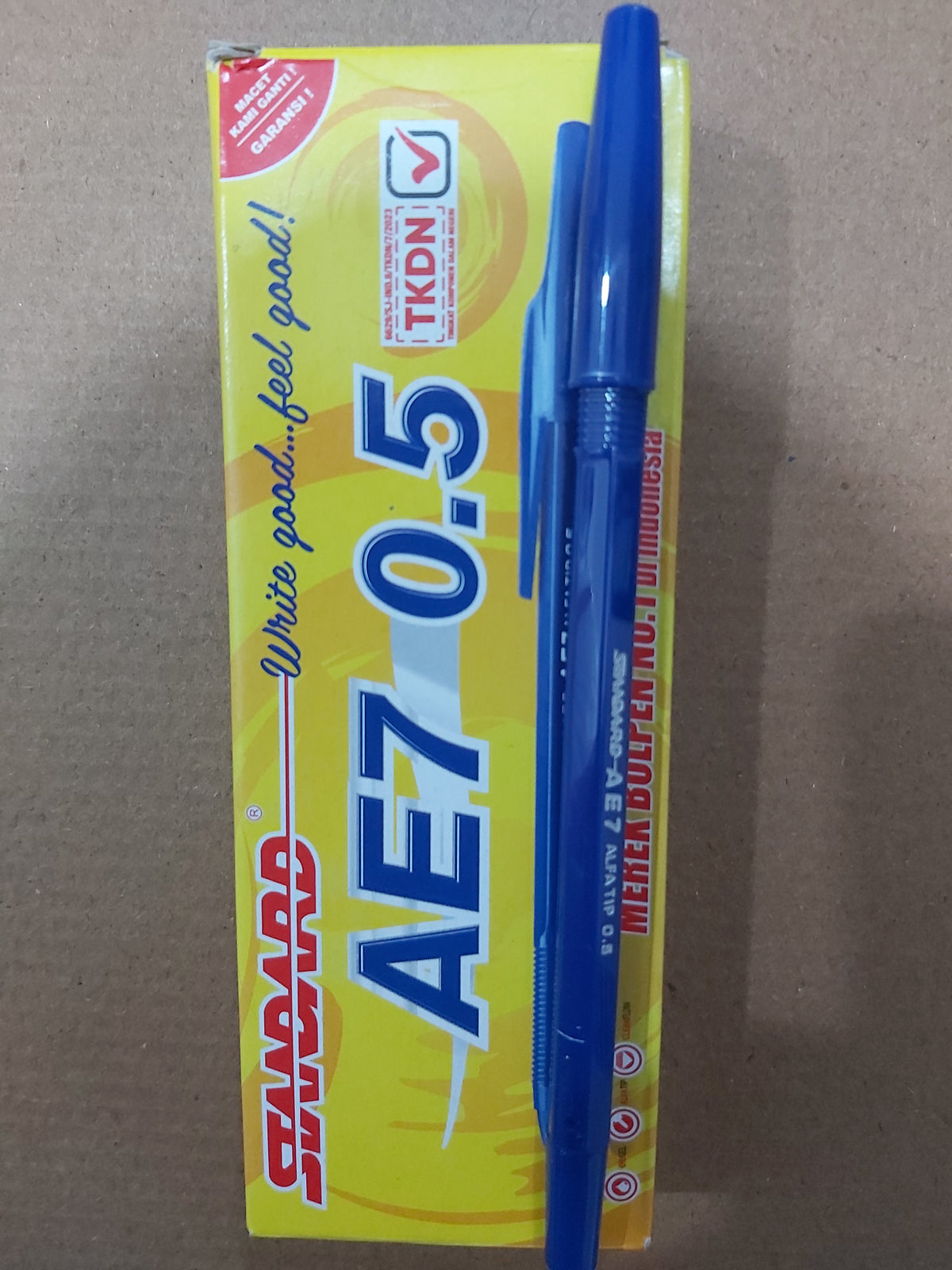 Standard Pulpen AE7 0,5 mm Biru Paket 12/36 Pcs