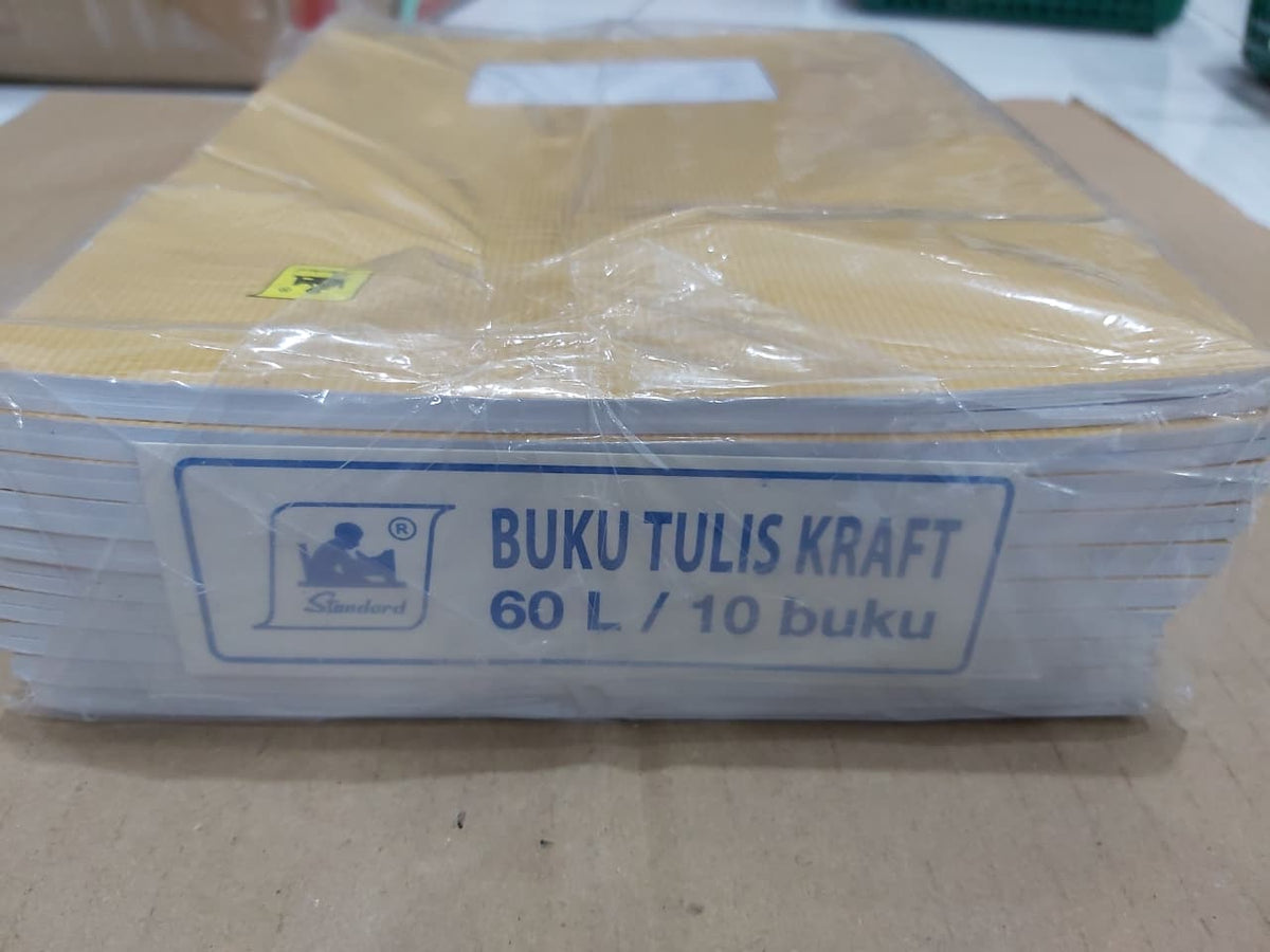 Standart Buku Tulis Kraft 60 Lembar Paket 10/50 Buku