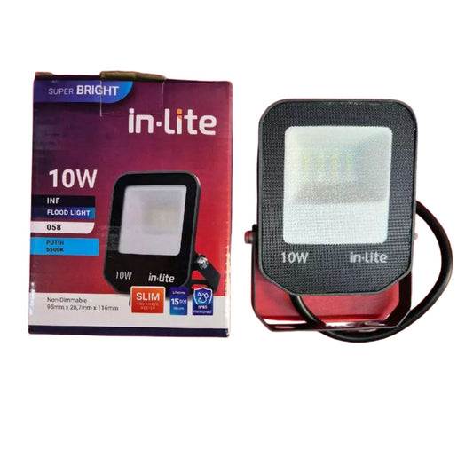 LAMPU SOROT FLOOD LIGHT IN LITE 10W (058)