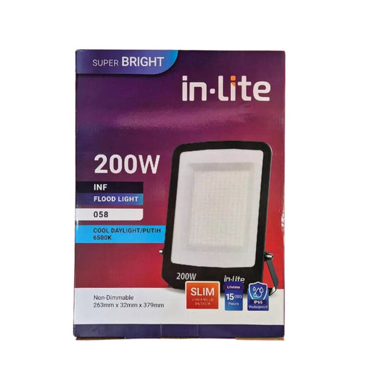 LAMPU SOROT FLOOD LIGHT IN LITE 200W (058)