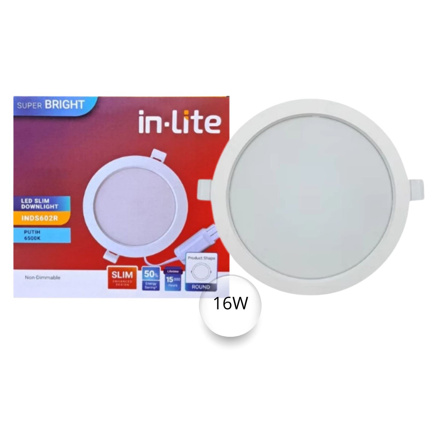 SLIM DOWNLIGT BULAT INBOW IN-LITE 16W (INDS602R)