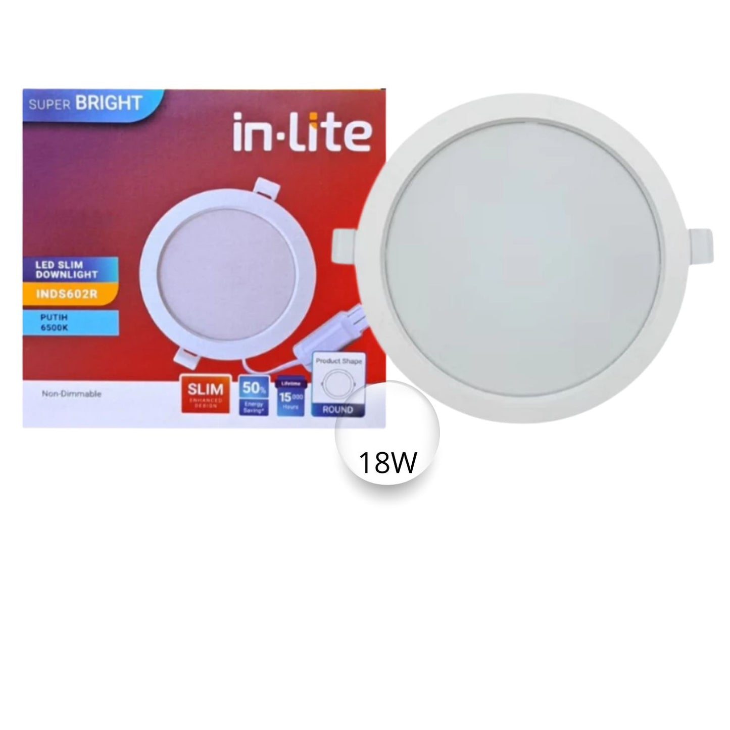 SLIM DOWNLIGT BULAT INBOW IN-LITE 18W (INDS602R)