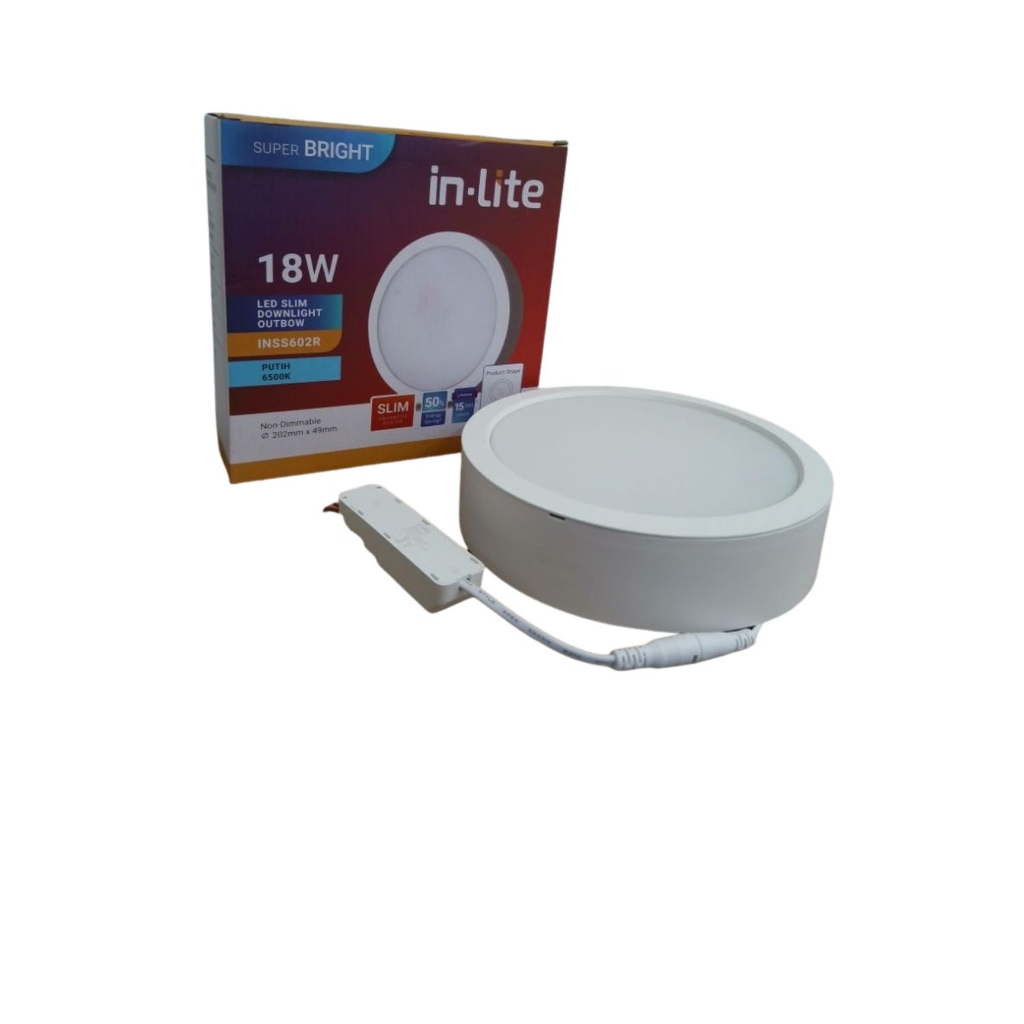 SLIM DOWNLIGT BULAT OUTBOW IN-LITE 18W (INSS602R)