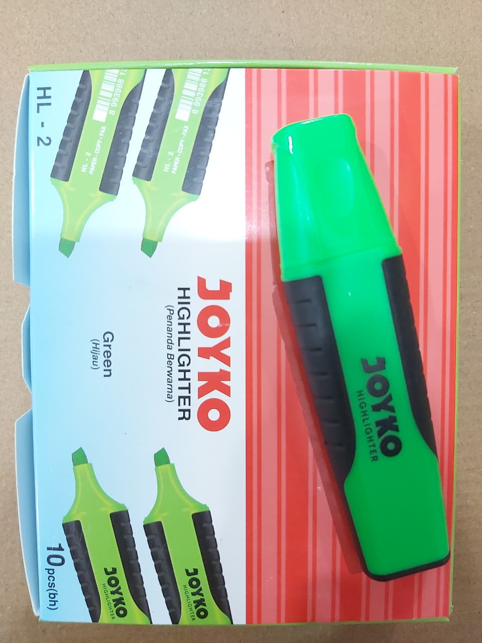 Joyko Highlighter HL-2 Hijau Paket 6/12 Pcs