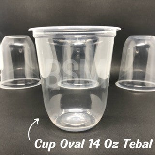 GELAS PLASTIK 14 OZ TANPA TUTUP