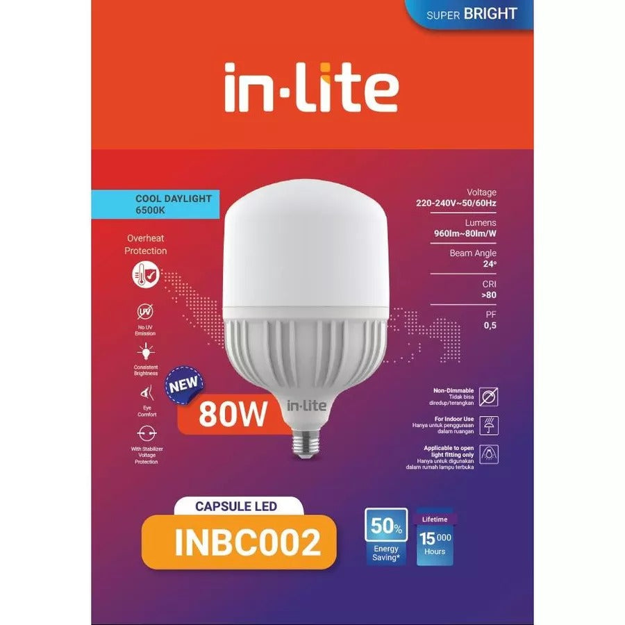 BOLA LED CAPSULE IN-LITE 80W  (INBC002)