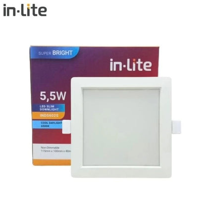 SLIM DOWNLIGHT KOTAK INBOW IN-LITE 5,5W (INDS602S)