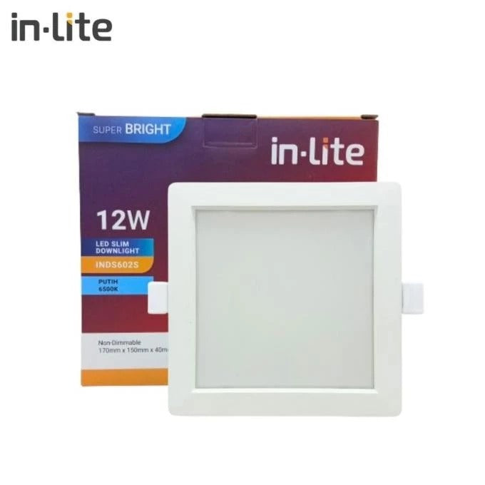 SLIM DOWNLIGHT KOTAK INBOW IN-LITE 12W (INDS602S)