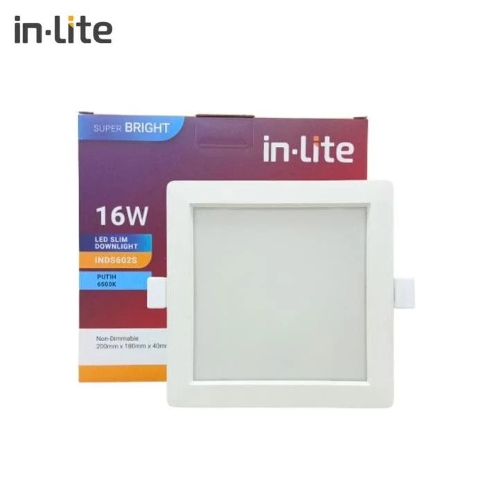 SLIM DOWNLIGHT KOTAK INBOW IN-LITE 16W (INDS602S)