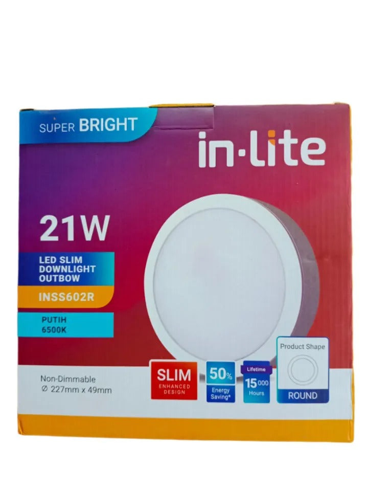 SLIM DOWNLIGT BULAT OUTBOW IN-LITE 21W (INSS602R)