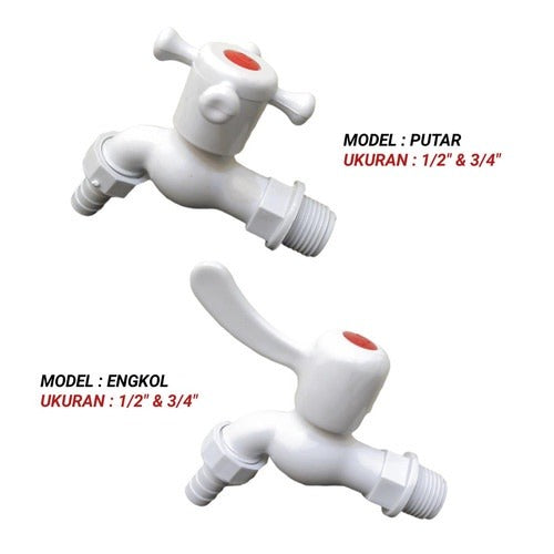 KRAN PVC 1/2 PTH (-) FIT