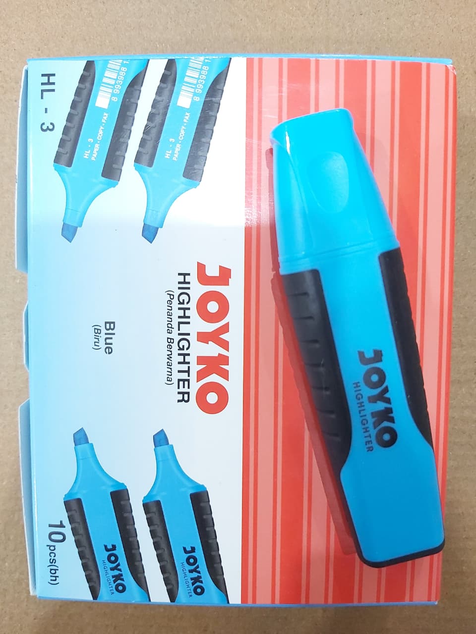 Joyko Highlighter HL-3 Biru Paket 6/12 Pcs