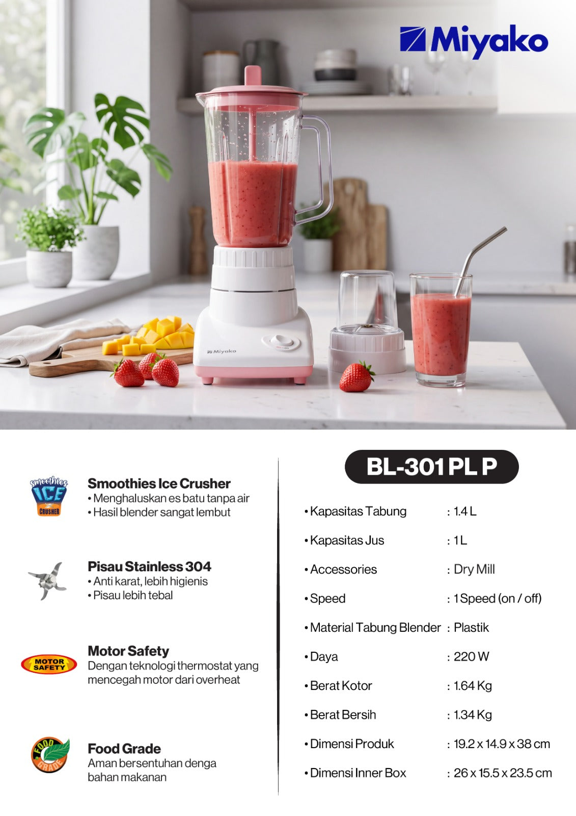 BLENDER MIYAKO 301PL