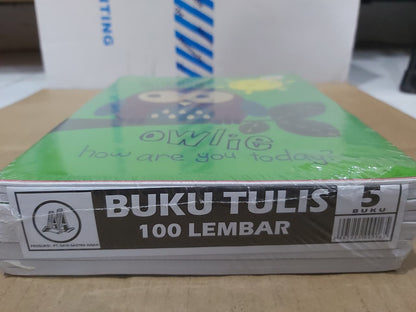 AA Buku Tulis Owl Hijau 100 Lembar Paket 10/50 Buku