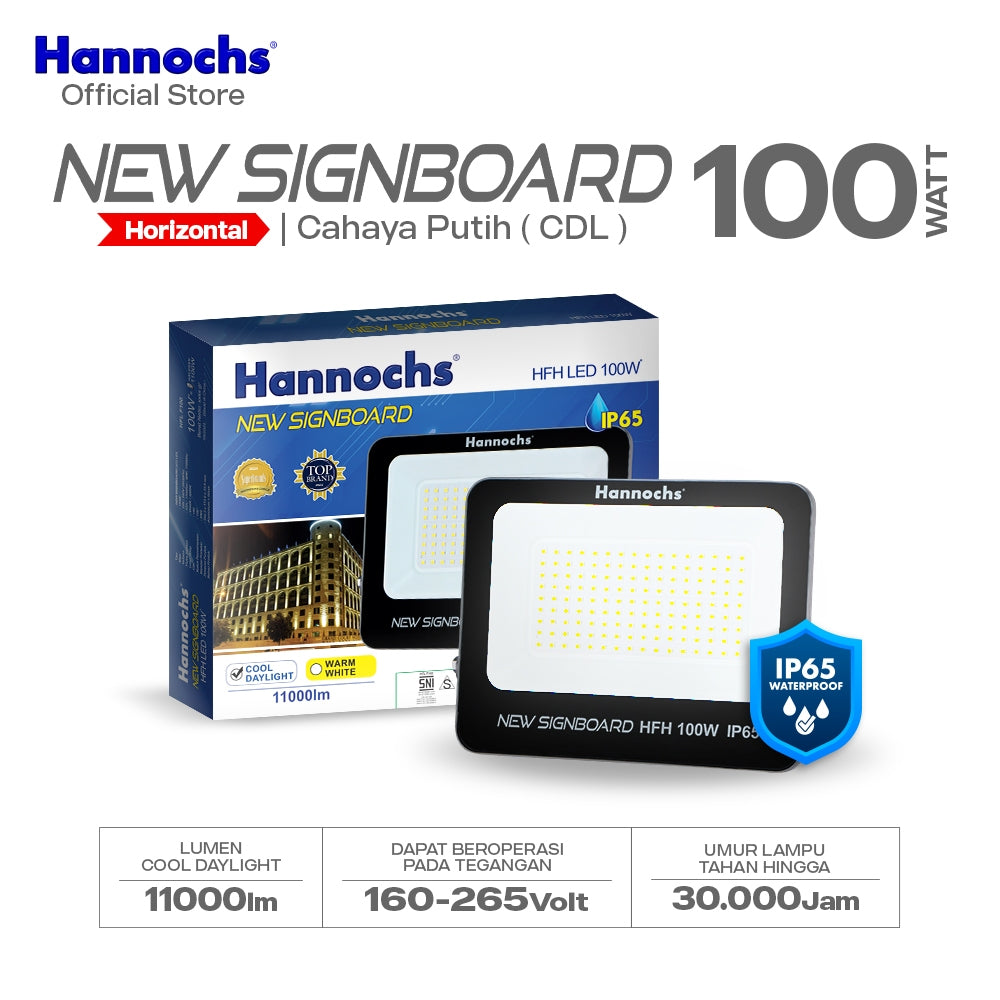 LAMPU SOROT NEW SIGNBOARD HORI 100W PTH