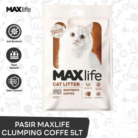 PASIR KUCING MAX LIFE COFEE 5 LITER