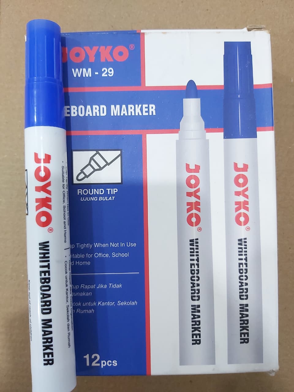 Joyko Spidol Papan Tulis WM-29 Biru Paket 12/36 Pcs