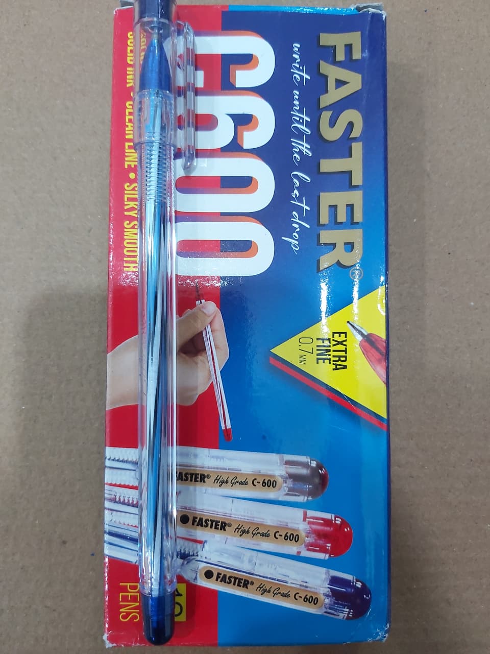 Faster Pulpen C600 0,7 mm Biru Paket 12/36 Pcs