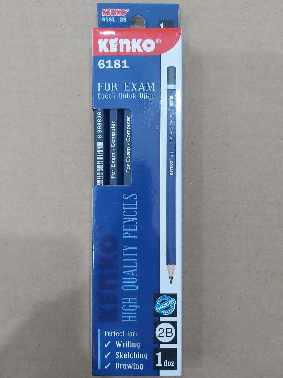 Kenko Pensil 2B 6181 Biru Paket 12/36 Pcs